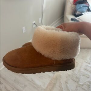 UGG Tan Shearling Ankle Booties